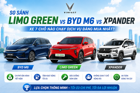 So Sánh Limo Green Vs BYD M6 Vs Xpander: Xe 7 Chỗ Nào Chạy Dịch Vụ Đáng Mua Nhất?
